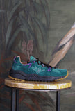 Sneakers yamabushi di flower mountain da uomo in nylon ripstop e suede color green bottle