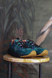 Sneakers yamabushi di flower mountain da uomo in nylon ripstop e suede color green bottle