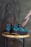 Sneakers yamabushi di flower mountain da uomo in nylon ripstop e suede color green bottle