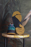 Sneakers yamabushi di flower mountain da uomo in nylon ripstop e suede color green bottle