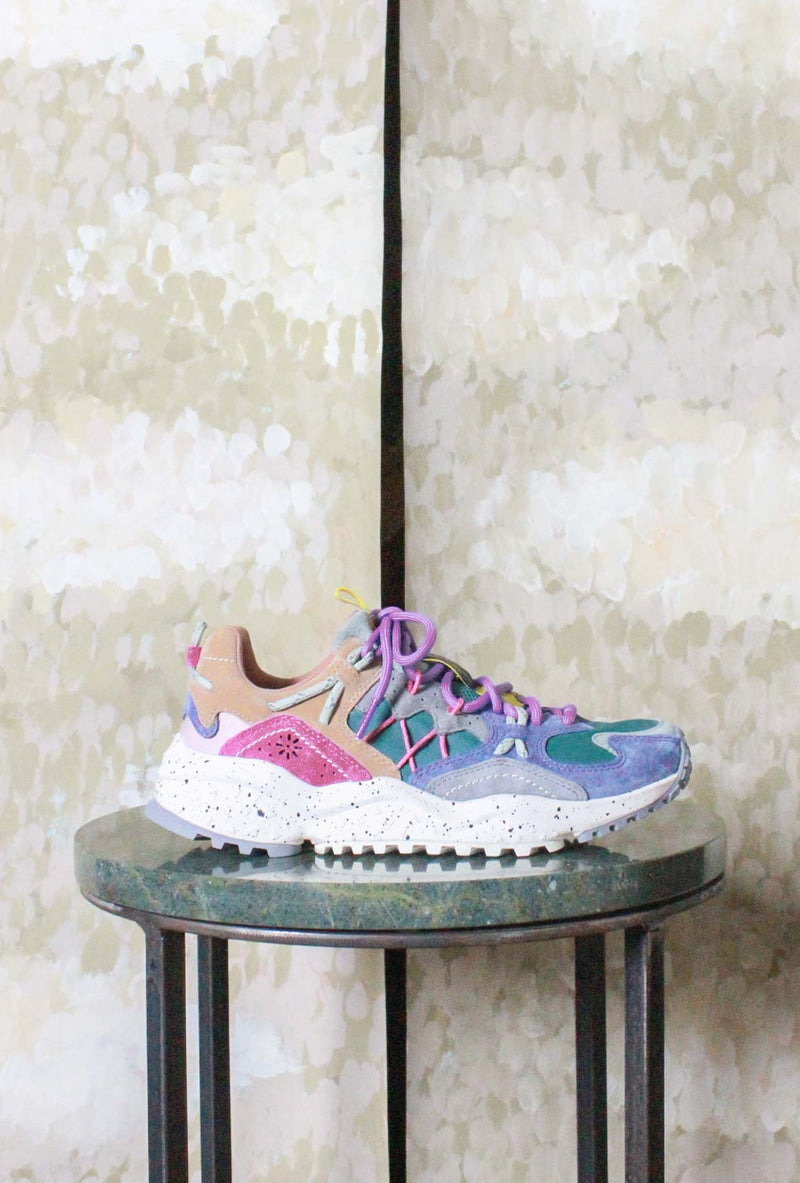 Sneaker Flower Mountain Yamabushi  variante Anthracite-Green-Purple da Donna 