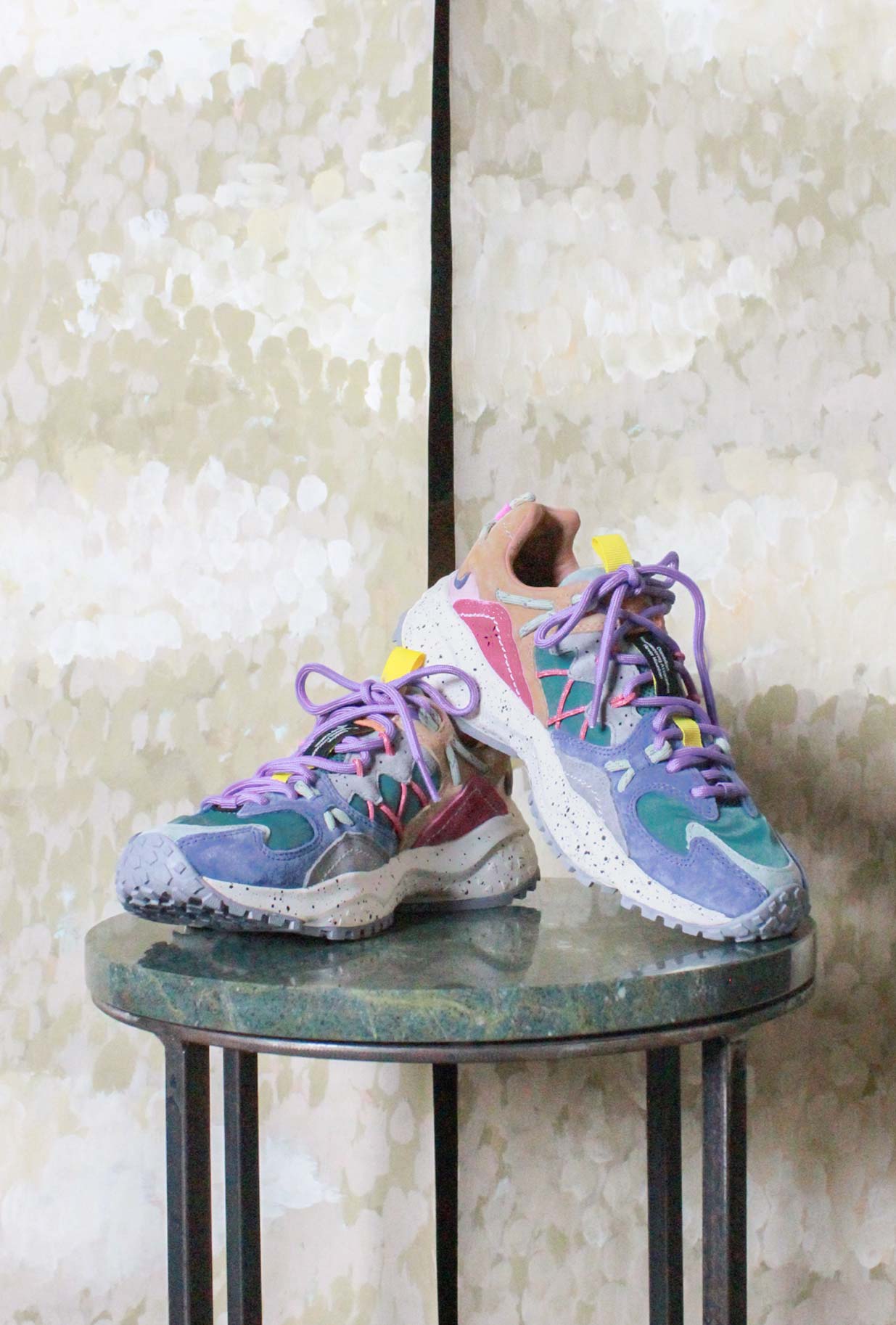 Sneaker Flower Mountain Yamabushi  variante Anthracite-Green-Purple da Donna 