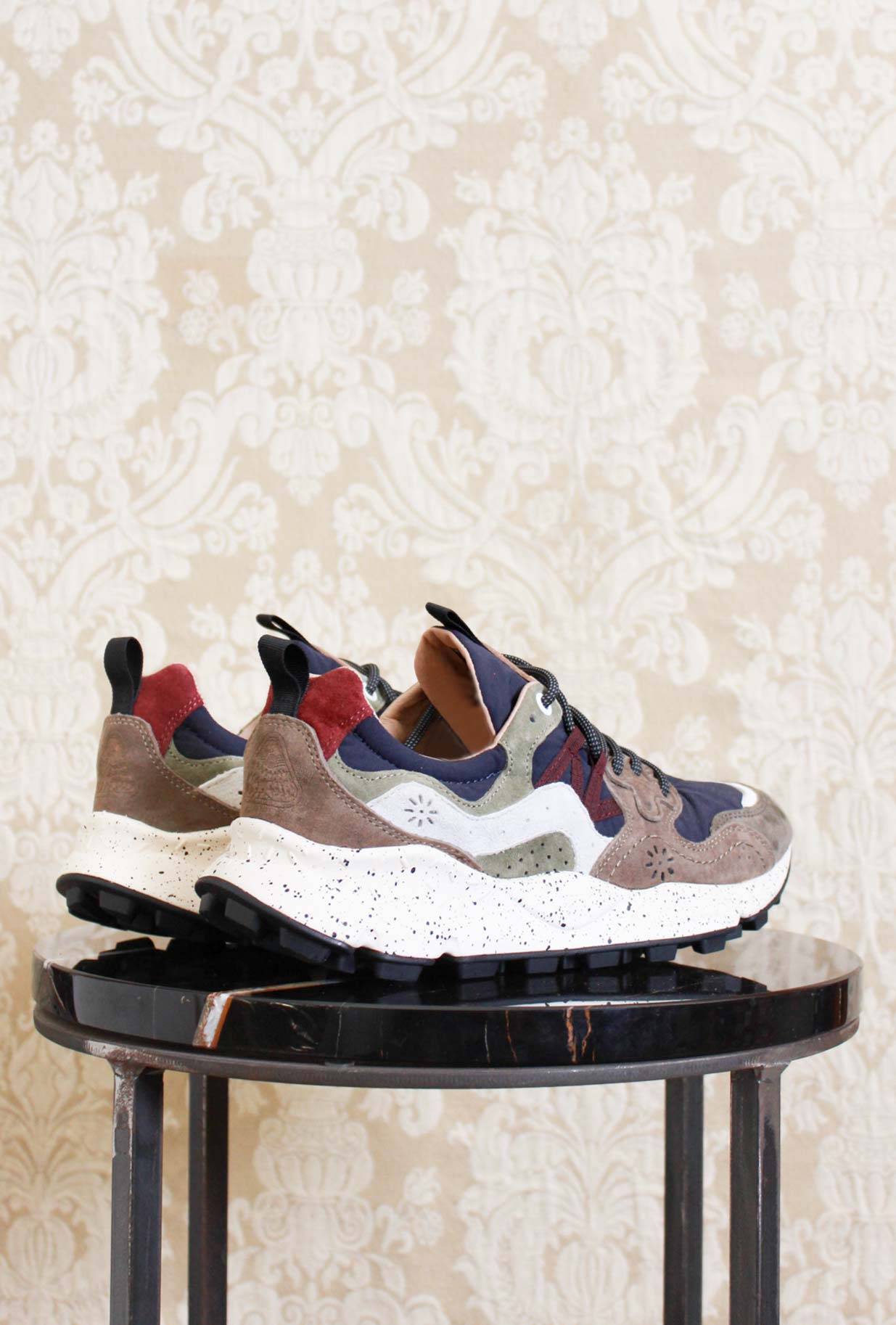 Sneakers Yamano 3 da uomo di flower mountain in suede e nylon color brown navy