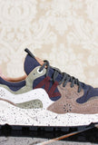 Sneakers Yamano 3 da uomo di flower mountain in suede e nylon color brown navy