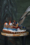 Sneakers Yamano da uomo di Flower Mountain in nylon color blue green ocre