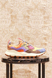 sneakers yamano in nylon da uomo di flower mountain gialla azzurra marrone