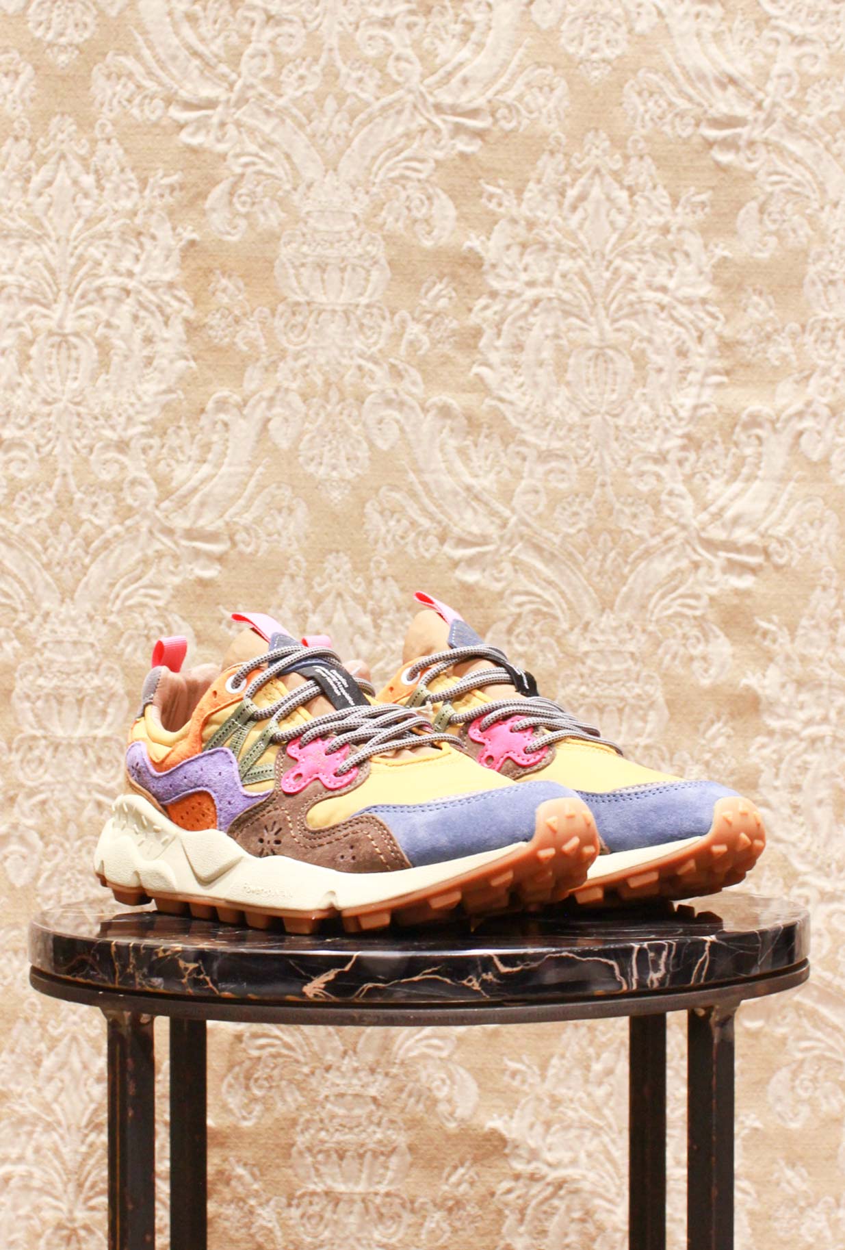 sneakers yamano da uomo in nylon by flower mountain color azzurro marrone