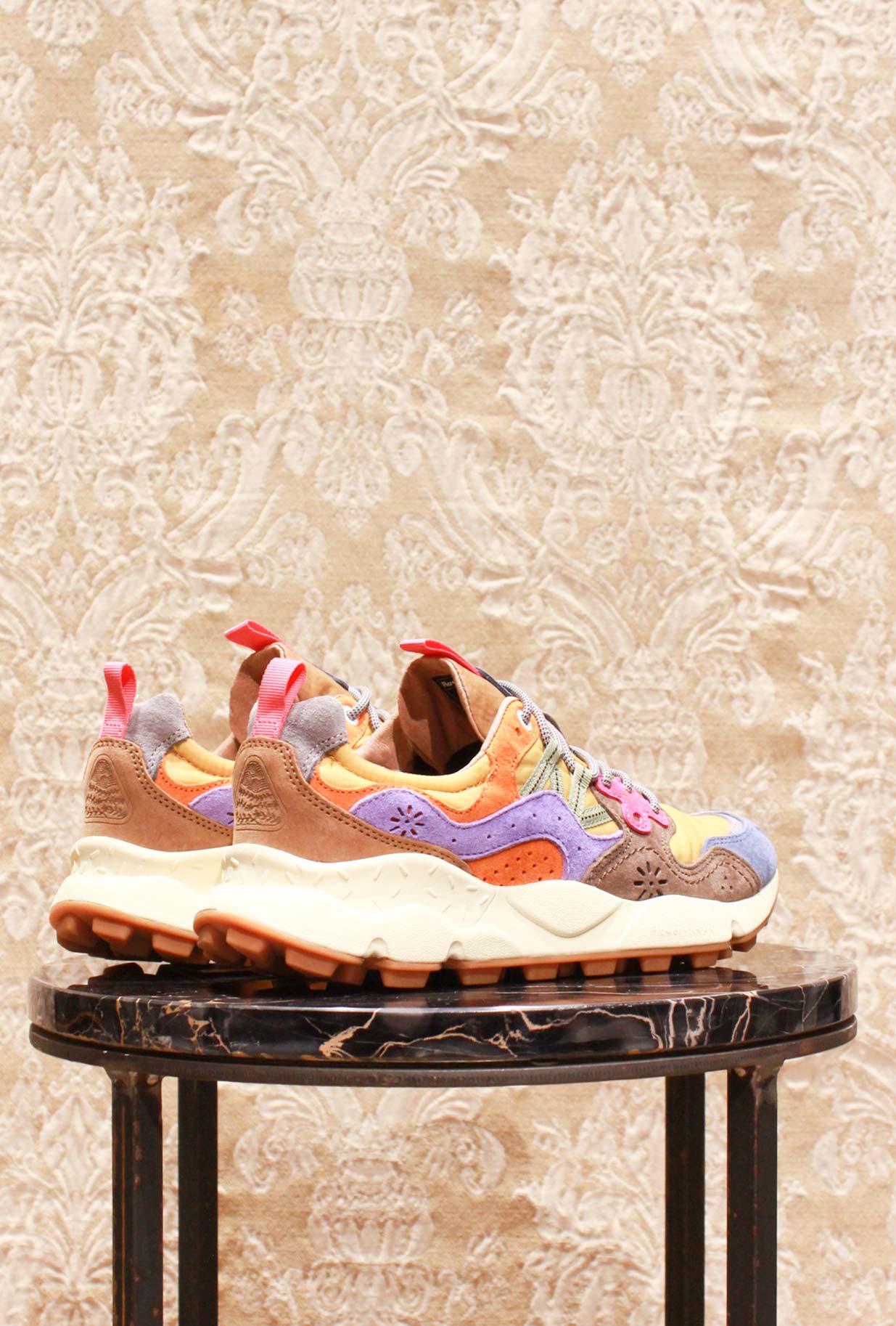 sneakers yamano da uomo in nylon by flower mountain color azzurro marrone
