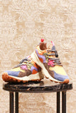 sneakers yamano da uomo in nylon by flower mountain color azzurro marrone