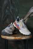 Sneakers Yamano da uomo di Flower Mountain in nylon color beige e viola pe25