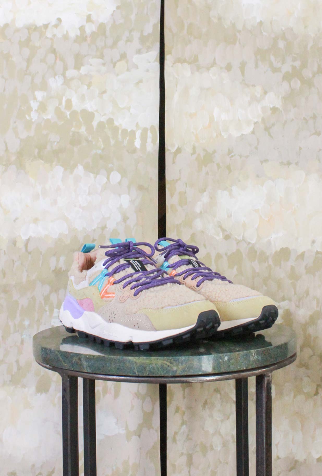 Yamano 3 Woman Suede-Teddy Flower Mountain suede variante Beige-Multicolor da Donna 