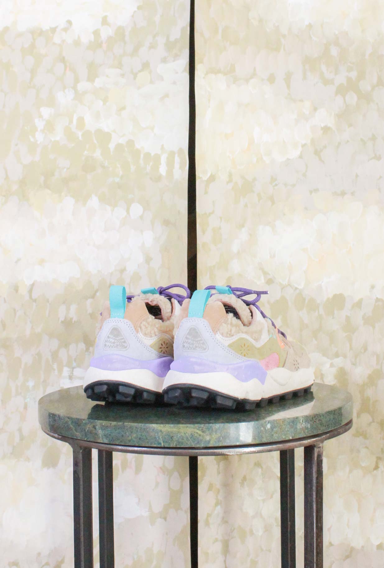 Yamano 3 Woman Suede-Teddy Flower Mountain suede variante Beige-Multicolor da Donna 