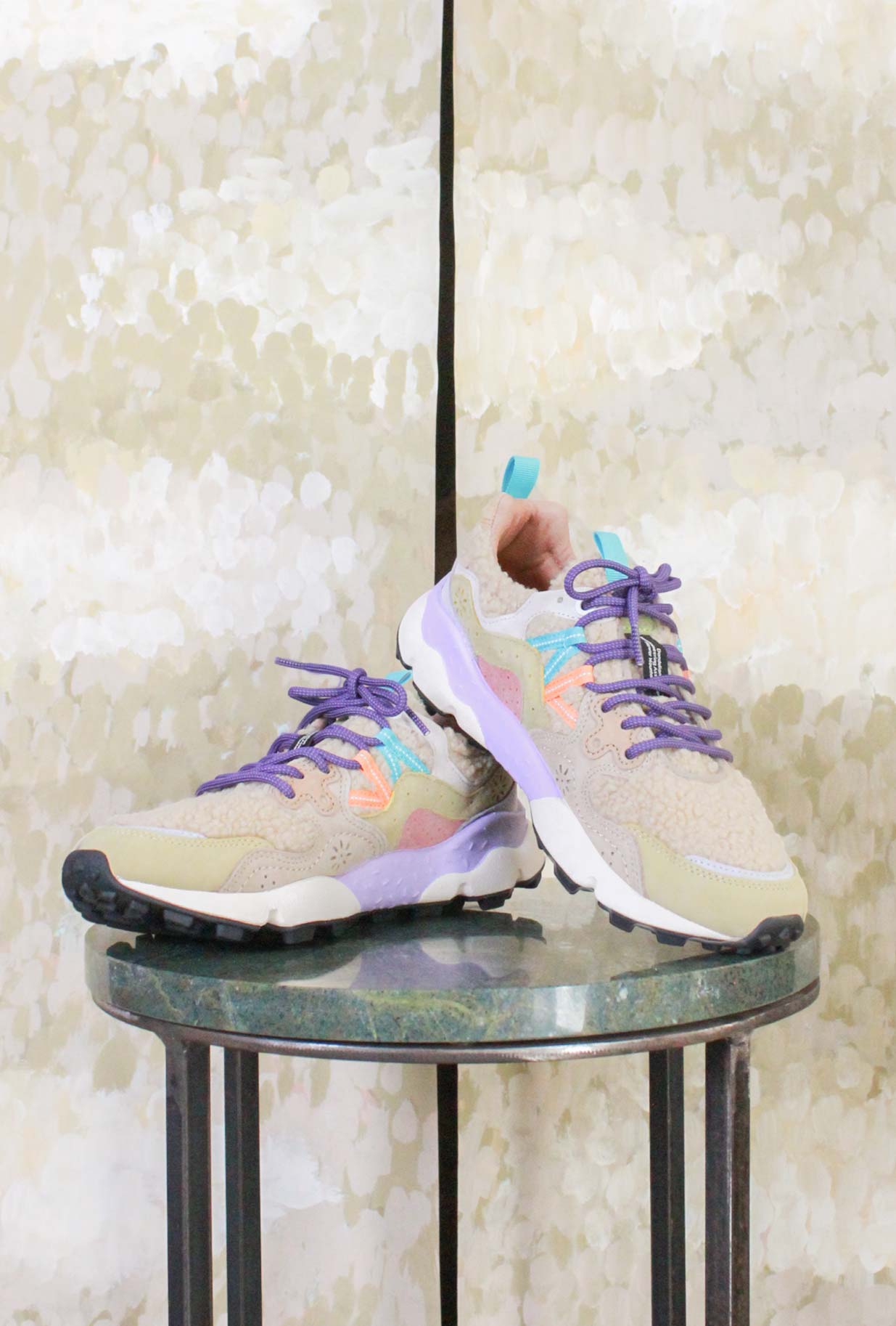 Yamano 3 Woman Suede-Teddy Flower Mountain suede variante Beige-Multicolor da Donna 