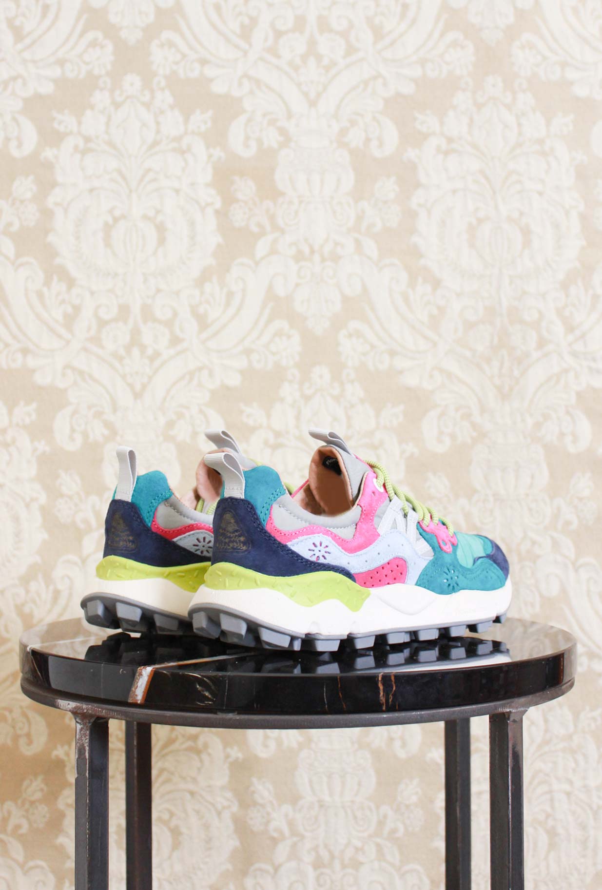 Flower mountain sneakers donna yamano 3 nylon violet azzurro acqua fw23