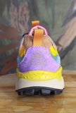 Sneakers Yamano Suede Nylon della Flower Mountain di materiali pregiati di colore Antracite Mud Deep Blue da uomo