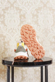 Sneakers Yamano da donna di Flower Mountain colore beige rust con dettagli in pony hair a pois