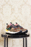 Sneakers Yamano di flower mountain nell'esclusiva variante pony hair brown maculata jungle da donna