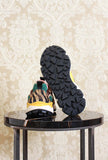 Sneakers Yamano di flower mountain nell'esclusiva variante pony hair brown maculata jungle da donna