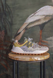 Sneakers Washi Man Suede-Nylon Taupe-White-Yellow