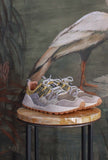 Sneaker Washi Suede-Nylon Taupe-White-Yellow firmata Flower Mountain da Uomo