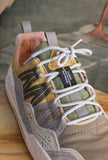 Sneaker Washi Suede-Nylon Taupe-White-Yellow firmata Flower Mountain da Uomo