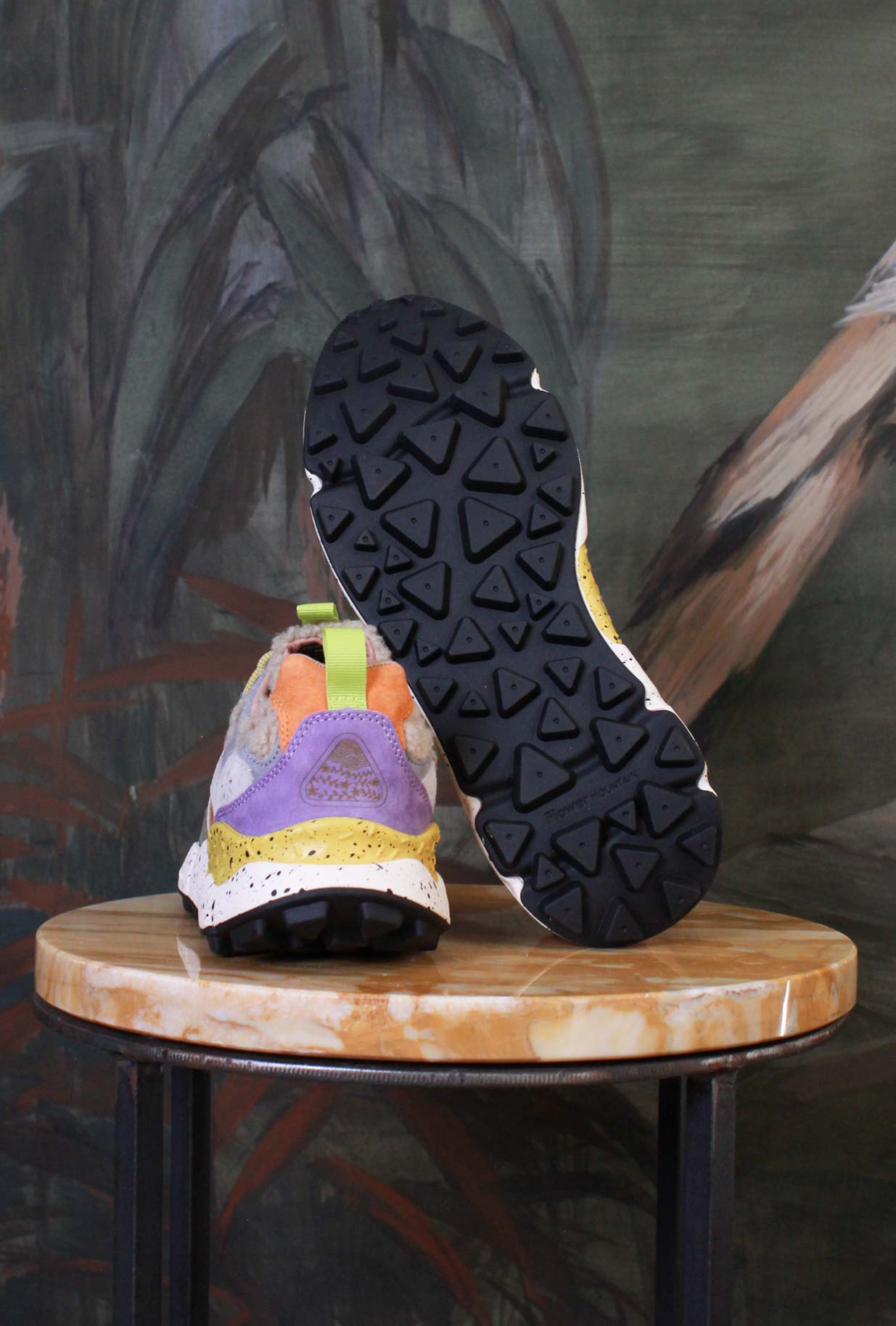 Flower Mountain sneakers yamano unisex suede-nylon mud-grey-off white autunnali vibranti sporty-chic 