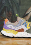 Flower Mountain sneakers yamano unisex suede-nylon mud-grey-off white autunnali vibranti sporty-chic 