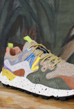 Flower Mountain sneakers yamano unisex suede-nylon mud-grey-off white autunnali vibranti sporty-chic 