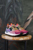 Flower Mountain Sneakers Yamano 3 Suede-Nylon Burgundy-Fuchsia-Cipria Sporty-Chic
