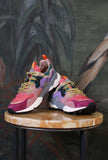 Flower Mountain Sneakers Yamano 3 Suede-Nylon Burgundy-Fuchsia-Cipria Sporty-Chic