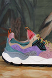 Flower Mountain Sneakers Yamano 3 Suede-Nylon Burgundy-Fuchsia-Cipria Sporty-Chic