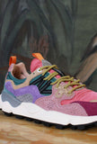 Flower Mountain Sneakers Yamano 3 Suede-Nylon Burgundy-Fuchsia-Cipria Sporty-Chic