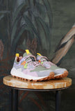 Flower Mountain Sneakers Yamano 3 Suede-Nylon Light Grey-Cipria Sporty-Chic
