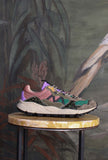 Sneakers Lenzan Man Suede-Pony Dark Grey-Green-Brown