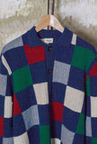 Cardigan Zack di Gallia realizzato in morbida lana merino nell’inedito motivo Damier Multicolor da Uomo