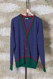 Cardigan Noah di Gallia realizzato in morbida lana merino nell’intramontabile tonalità Blue 70’s da Uomo