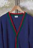 Cardigan Noah di Gallia realizzato in morbida lana merino nell’intramontabile tonalità Blue 70’s da Uomo