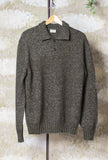 Polo Harris di Gallia realizzata in un pregiato blend di alpaca e cotone nell’inedita tonalità Olive da Uomo
