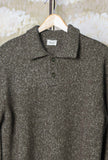 Polo Harris di Gallia realizzata in un pregiato blend di alpaca e cotone nell’inedita tonalità Olive da Uomo