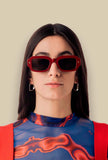 Occhiale da sole Lazy Sunday Red di Gast Eyewear made in italy con acetato Mazzucchelli
