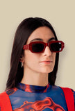 Occhiale da sole Lazy Sunday Red di Gast Eyewear made in italy con acetato Mazzucchelli