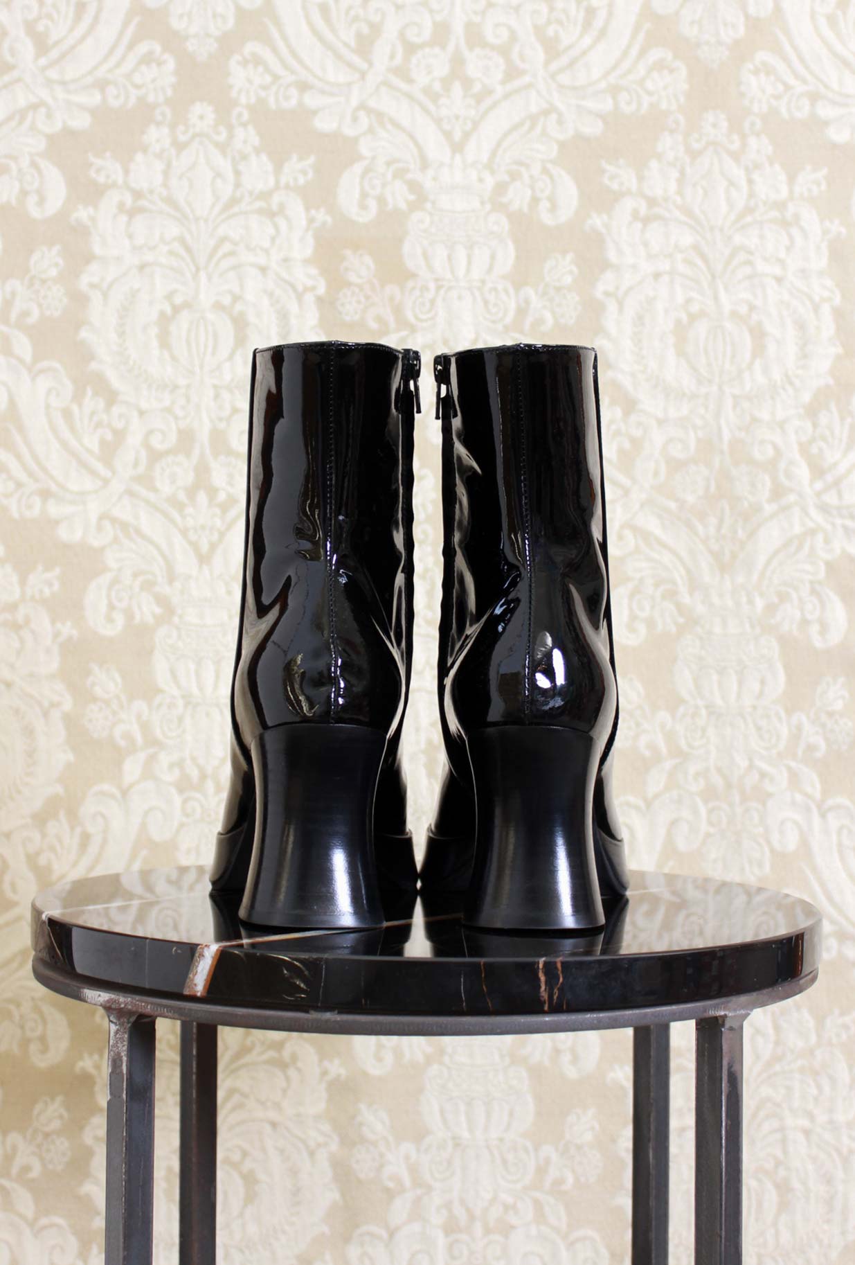 Stivaletto platform jil di gianpaolo viozzi color black patent con tacco 075