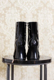 Stivaletto platform jil di gianpaolo viozzi color black patent con tacco 075