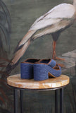 Sandali zeppa in rafia jaquard nuance Azur di Gipsy Rose da Donna