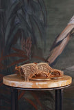 Sandalo flat glitter gold di gipsy rose da donna per l'estate 25 con frange