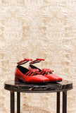 ballerina mini bow in vernice red passion della maison greige fw24