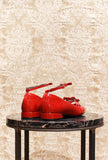 ballerina mini bow in vernice red passion della maison greige fw24