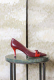 Décolleté Gyn di Greige Damier Wine Blood da Donna
