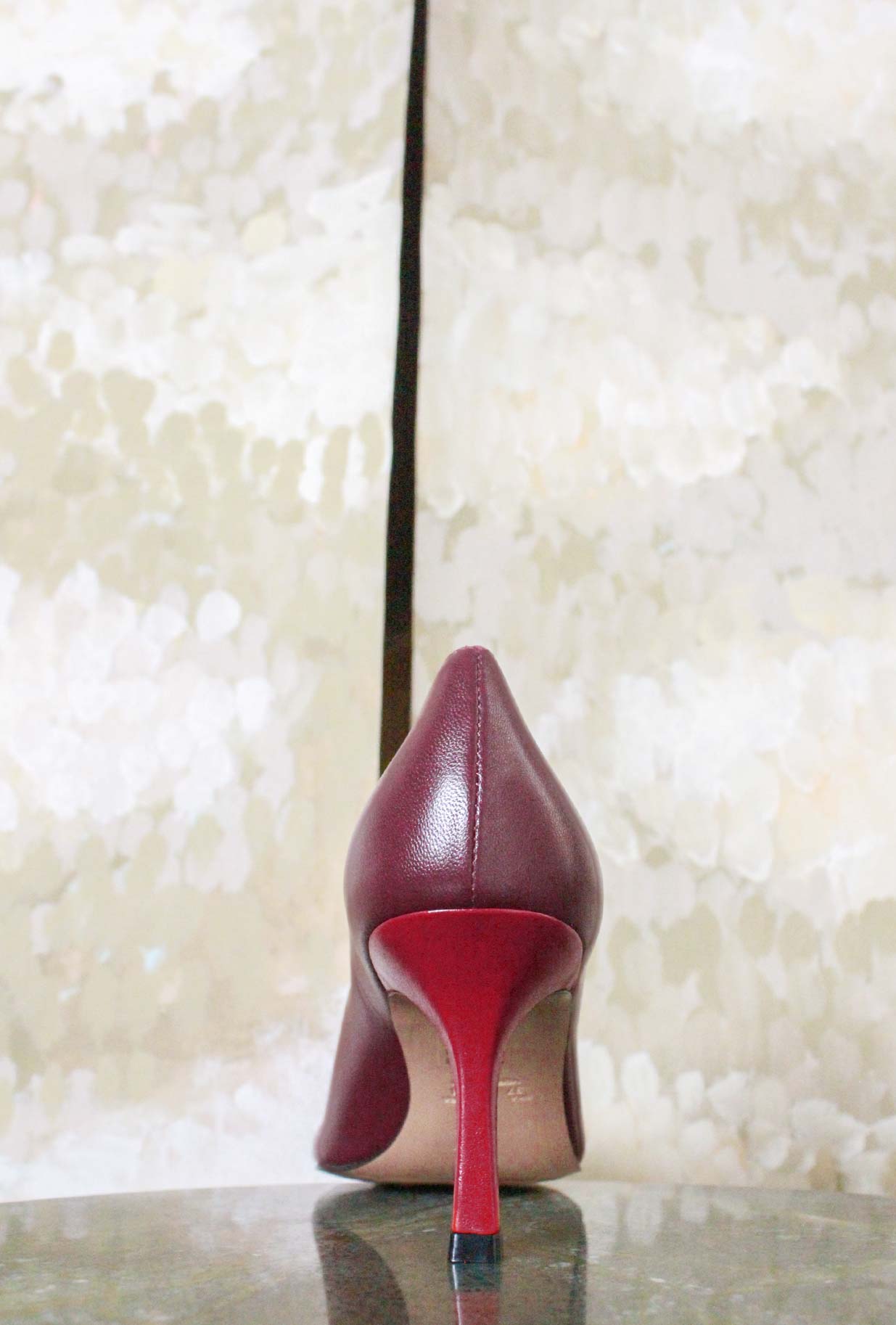 Décolleté Gyn di Greige Damier Wine Blood da Donna