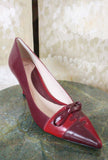 Décolleté Gyn di Greige Damier Wine Blood da Donna
